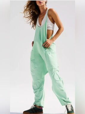 NWOT Free People Movement Hot Shot Onesie Bright Jade Size Large $70 Sold Out